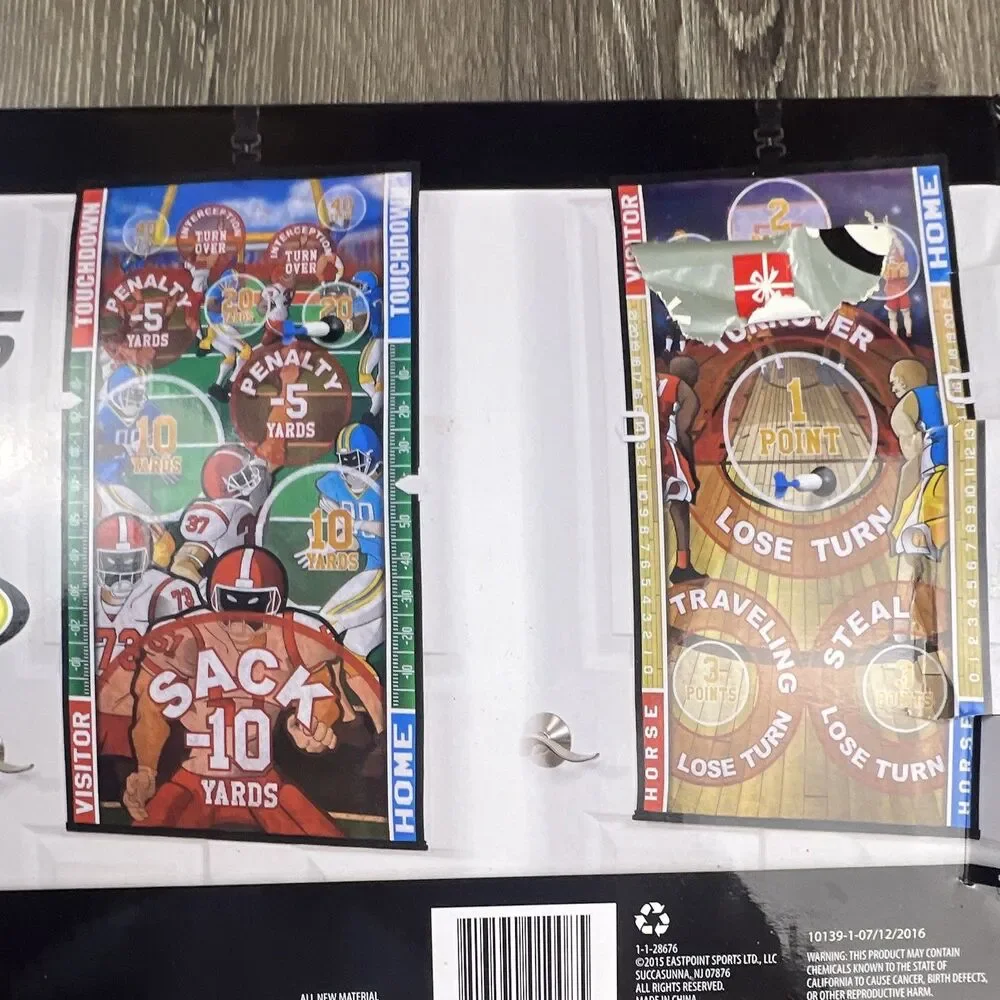 Majik Oversized 2-in-1 Football & Basketball Darts XL Set w/ 3 Darts Spinner